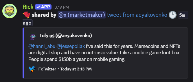 SerenityDAO's tweet image. $slop

100k --&amp;gt; 5m - 50x

digital slop.