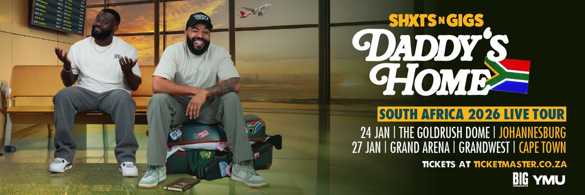 ANNOUNCEMENT 📣

Shxtsngigs, the UK’s fan-favorite podcast duo, will be heading to Mzansi in January 2026. Known for their outrageous, unfiltered, and laugh-out-loud wildly popular podcast, this is a not-to-be-missed experience! Catch James and Fuhad’s when they bring their