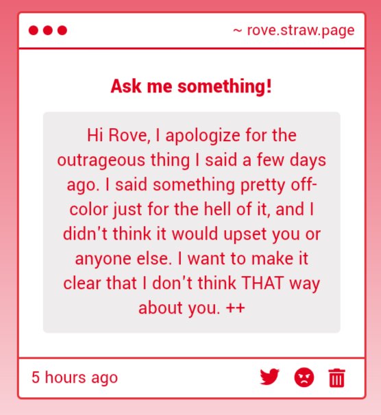 ROVE_P4RODY's tweet image. ///It&apos;s ok, really. You&apos;re oomf, and I know you&apos;re only joking. Ngl tho you almost had me at first...