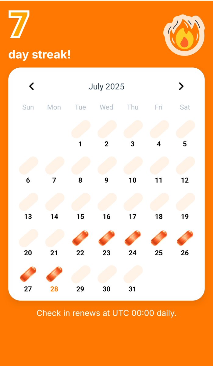 Jamesmegatech's tweet image. Seven days of continues streak 🔥
Seven days of continuously hearing my lovely interns voice 🧡
Seven days of continuous oranges pills 🍊.
Seven days of testing the sign super App 🍊🧡
SiGm my @sign family 🧡.