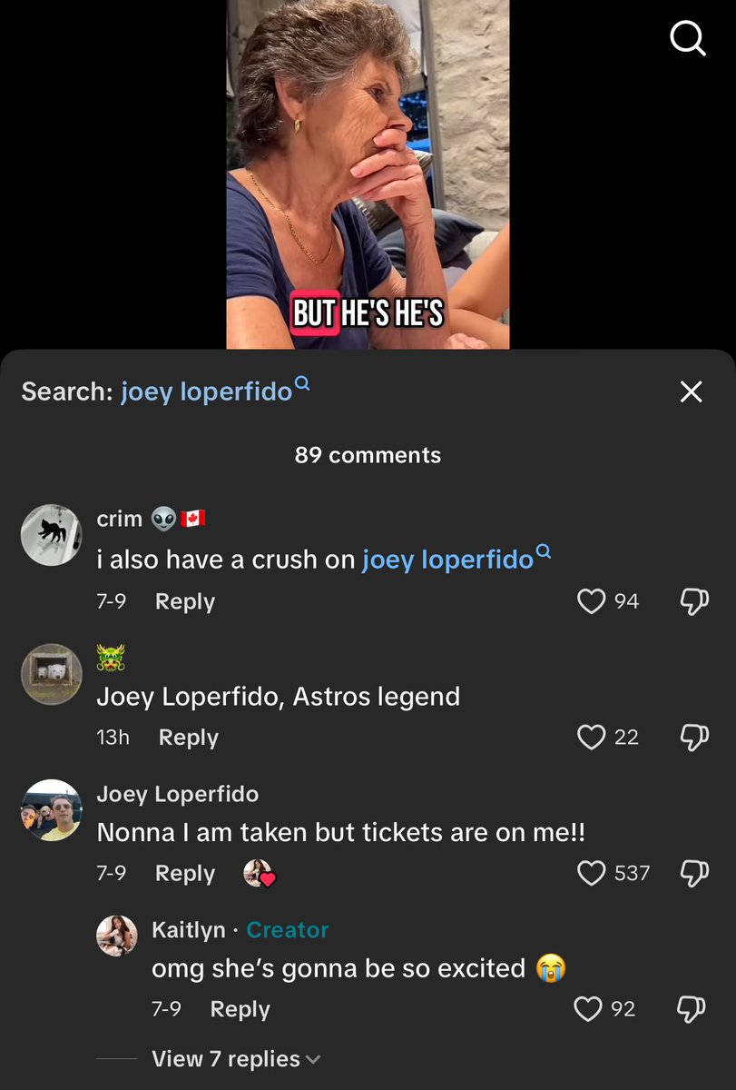 This Italian grandmother went to a Blue Jays game and told her family she had a crush on on Joey Loperfido, he saw the video and here’s how he responded: