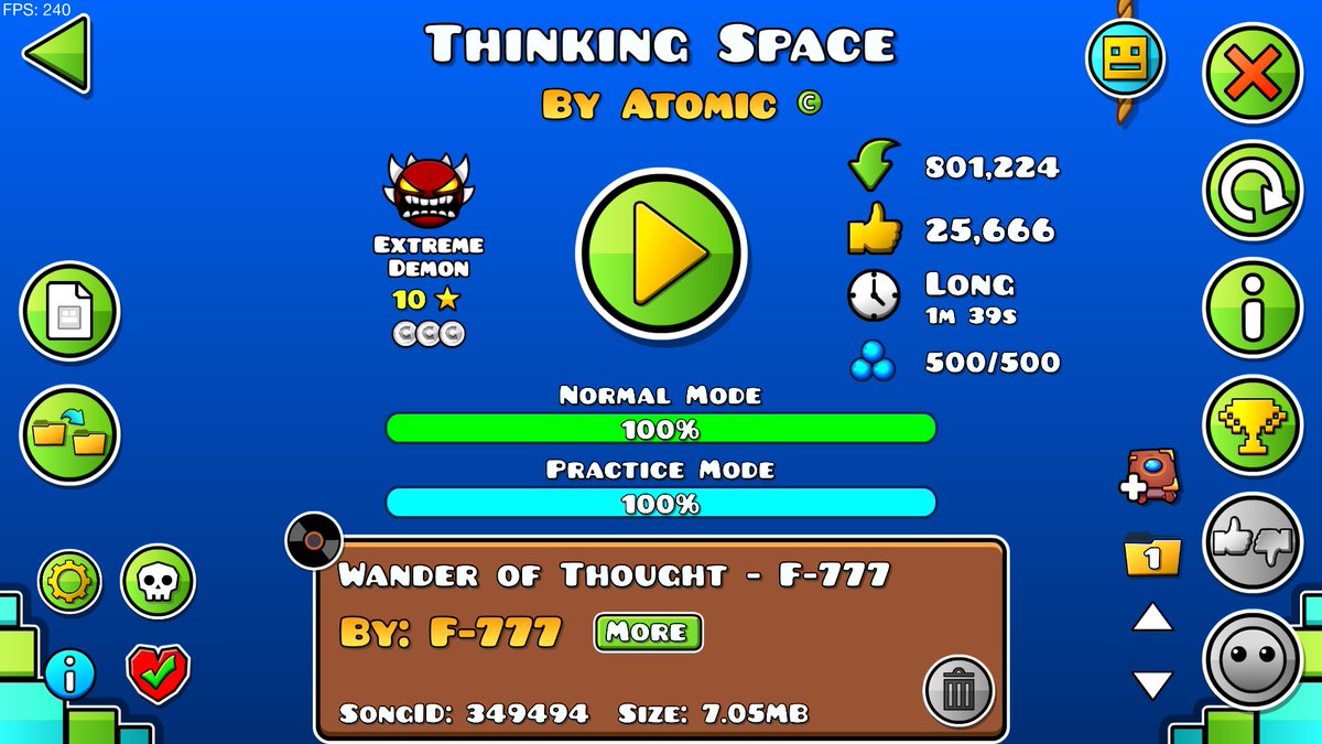 Bulbazorio's tweet image. THINKING SPACE 100% AFTER 34931 ATTEMPTS, FLUKE FROM 88x2 I CAN'T BELIEVE IT. NEW HARDEST AFTER OVER A YEAR. THANK YOU EVERYBODY SHOUTOUT COSTCO CRIB!!!