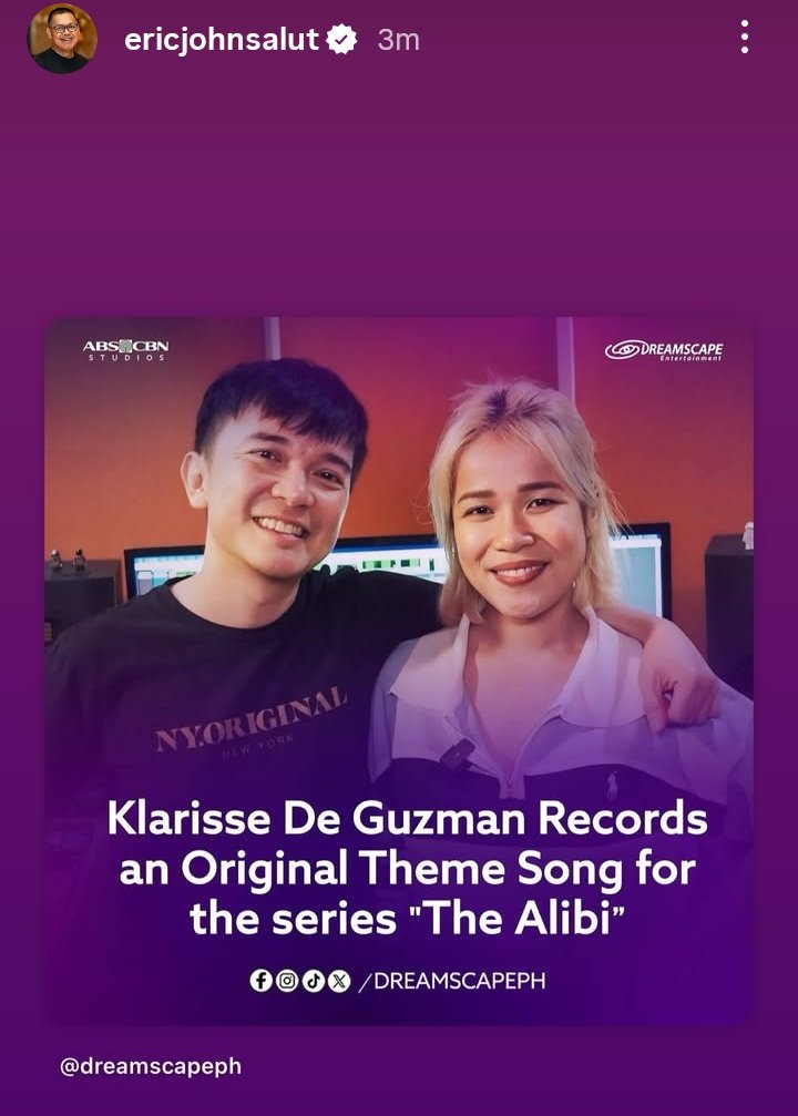 sarihgeeh29's tweet image. si Klang nga ang kakanta ng theme song ng The Alibi, sure n maganda to...🥰🥰🥰