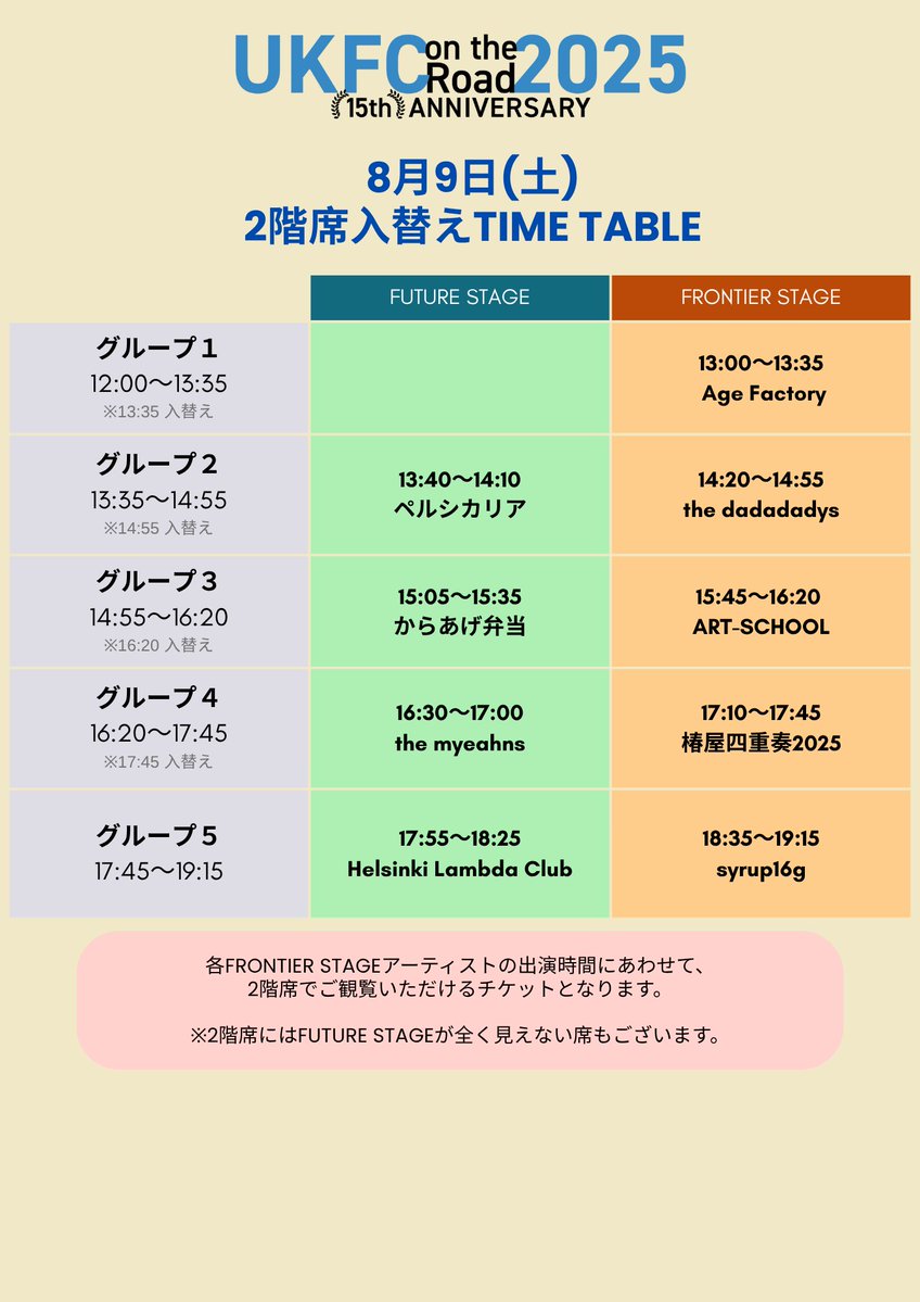 UK_PROJECT's tweet image. ⋰

2階席入替整理券
受付開始📢

⋱

2階席でご観覧いただける
「2階席入替整理券」を本日から受付開始💺

8/9(土)、8/10(日)
UKFC on the Road 2025‐15th ANNIVERSARY‐
Zepp Haneda (TOKYO) 

お申込み＆詳細はこちら
eplus.jp/ukfc2ndfloor/
8/3(日)23:59まで⚠️
 
#UKFC2025
@UKFContheRoad