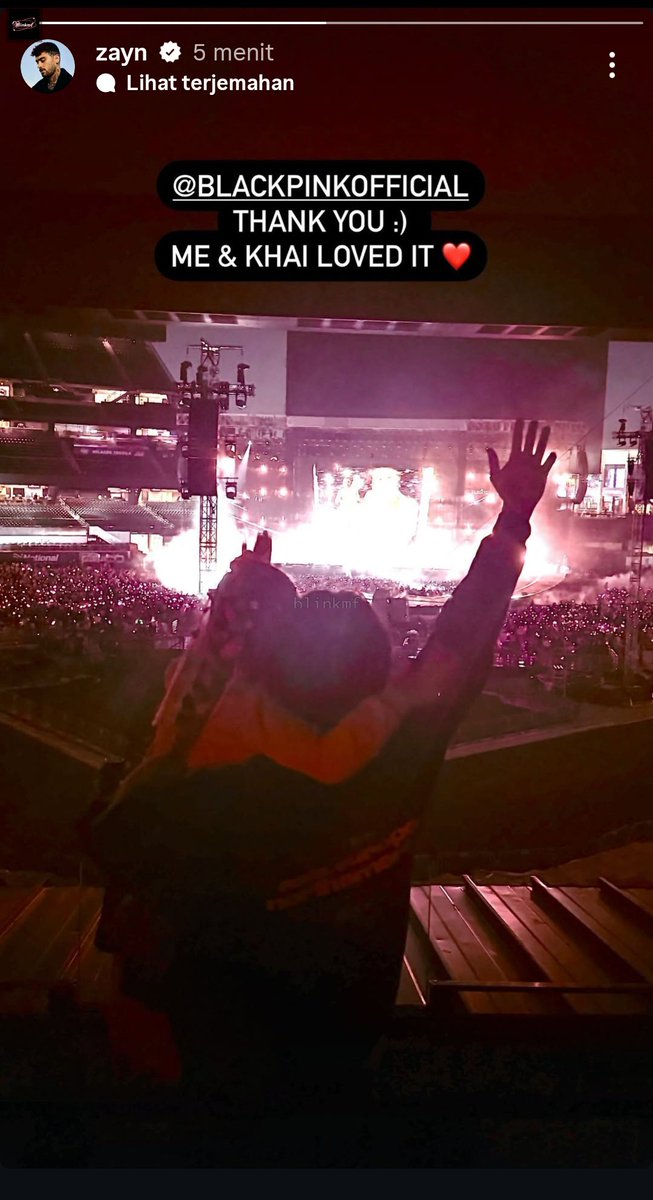 blinkmf's tweet image. [Bp] ZAYN MALIK NONTON BLACKPINK !!!!
