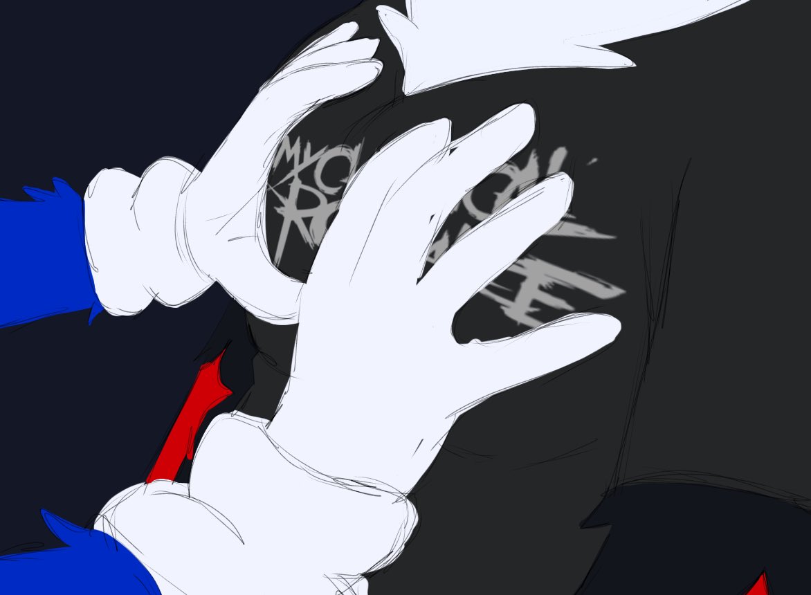 spookishadow's tweet image. shitty boom sonadow doodle because theyre weird and stupid