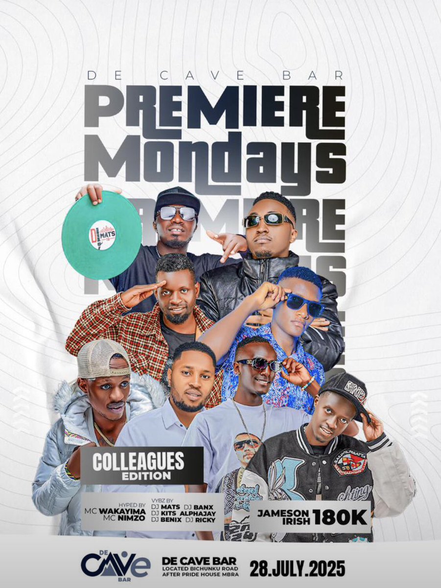 Colleagues! start the week with refreshing week vibes 🍻#premeiremondays at De cave Bar Mbarara |COLLEAGUES EDITION| 🥂#thewinmachines #nvakakoba