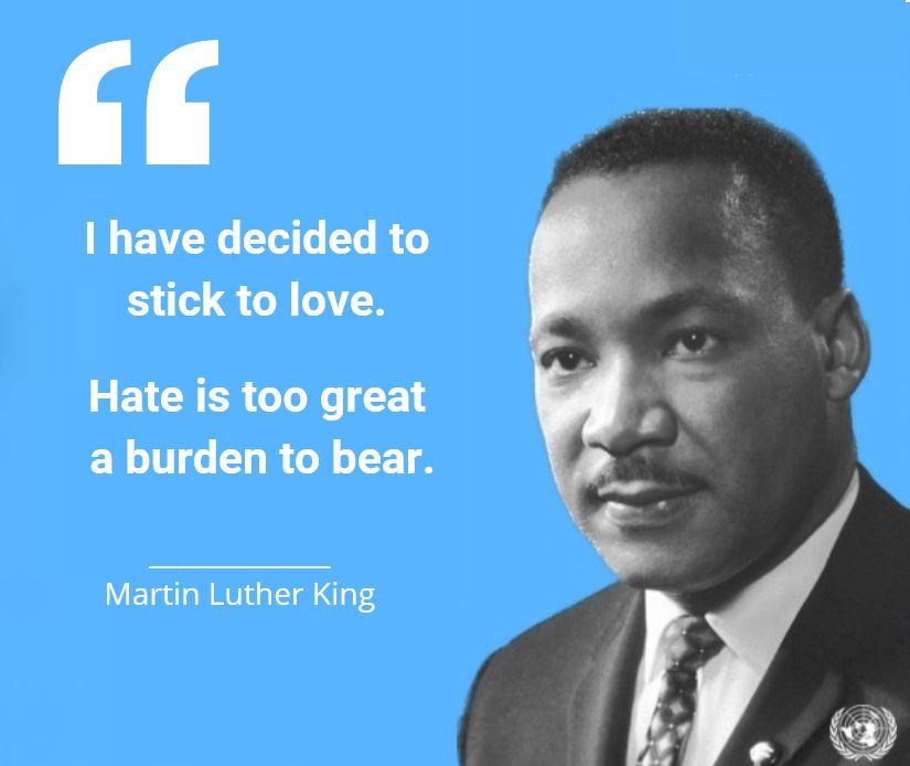 "I have decided to stick to love…Hate is too great a burden to bear.” - Martin Luther King

Let's come together for a fairer world and a love-driven future. 

#MondayMotivation