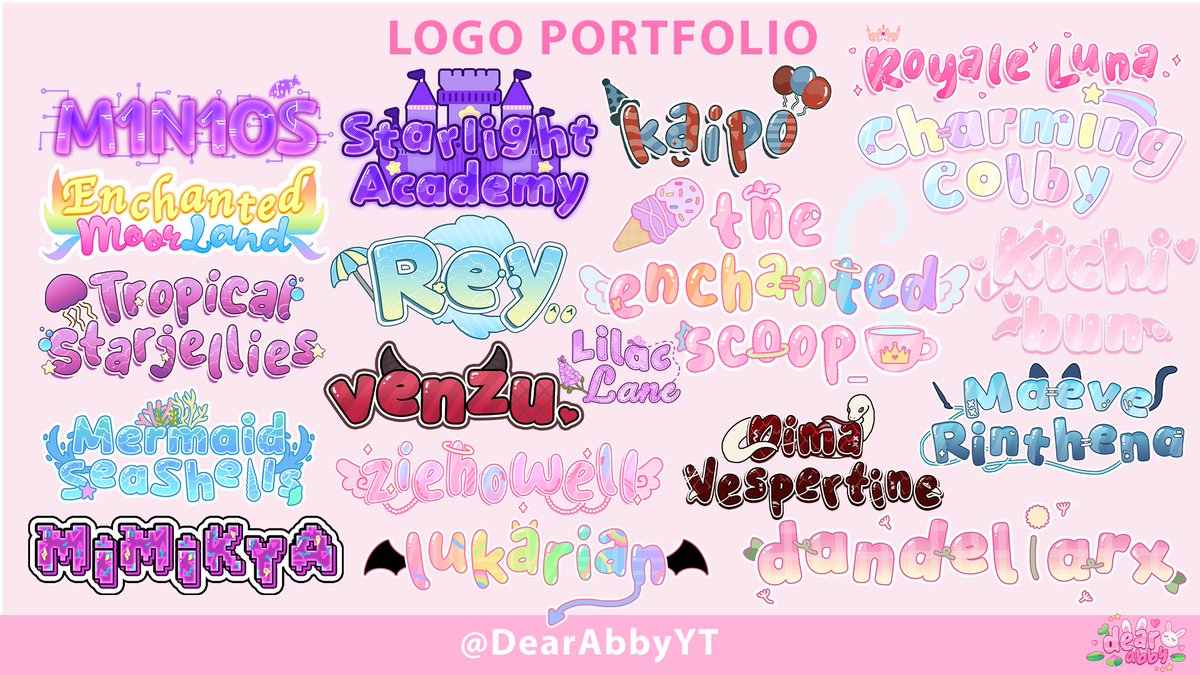 DearAbbyYT's tweet image. Κβ
Λββ§ κ° Logo/BannerCommissions! π·κ± ⹠౨ΰ§Λβ Ι
β .β¦ Super fast delivery & flexible artist!
β .β¦ Avg completion time: 3-7 days!
πβ Price: $10 USD/400RBX+Tax/200k RHD each, OR discount for both! ΰ§ π±
ΰͺββ΄ DM me to order! πͺ·
#royalehigh #ROBLOX #LogoDesign #logovtuber
