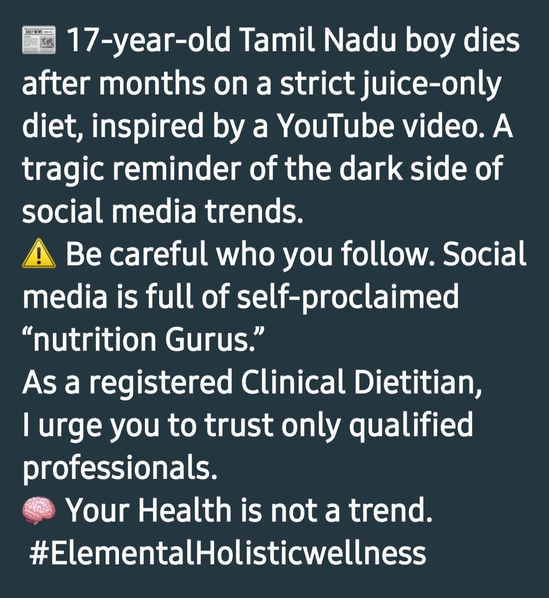 elementalist_6's tweet image. Your health is not trend 
#Nutritioncoach
#TamilNadu #Juicefast 
#juicefasting #HealthIsWealth #GoodMorning