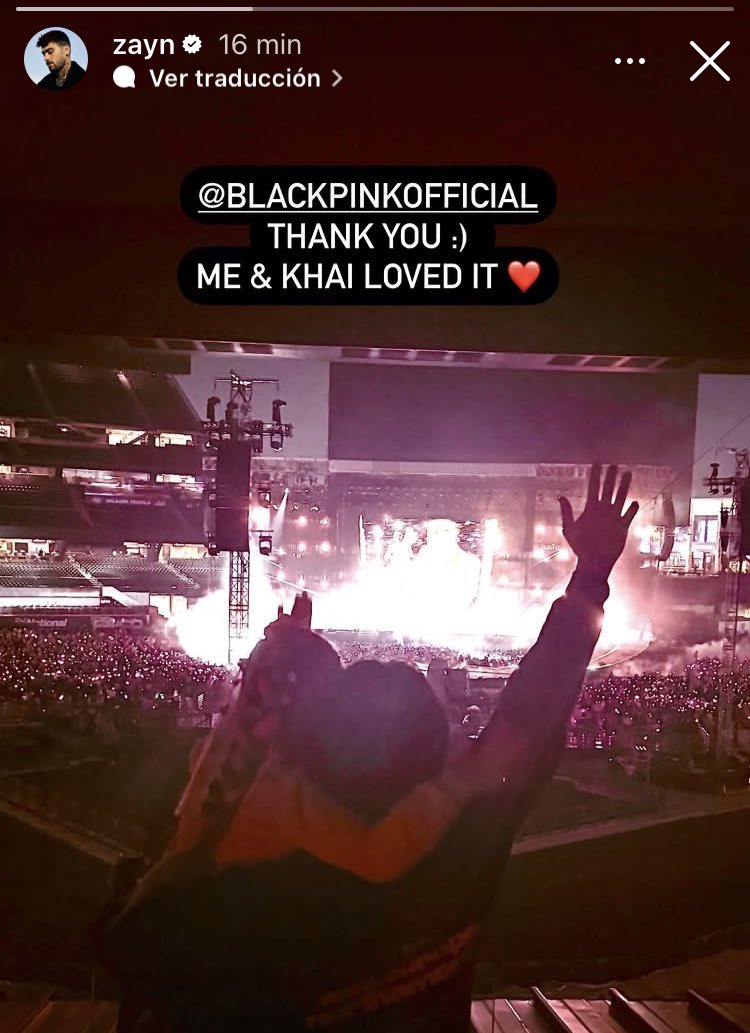 lvekjs_'s tweet image. es real zayn fue al concierto de blackpink y lo amó 😭