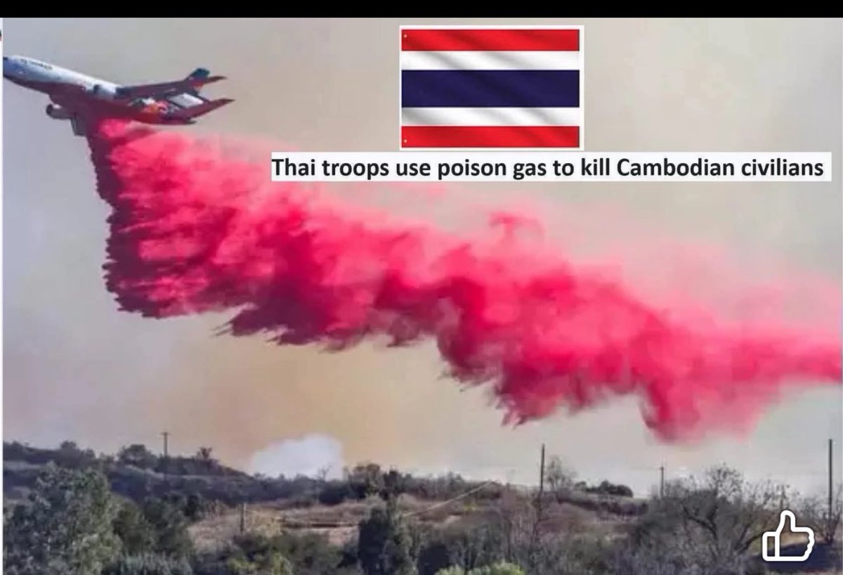 LoemSivly's tweet photo. Thailand has used toxic fumes on Cambodian territory, seriously affecting the lives of Cambodian citizens. This is a genocide against humanity and violates international law.
#ThailandStartedTheWar 
#CambodiaNeedsPeaceNotWar https://t.co/9QYiszGdrJ