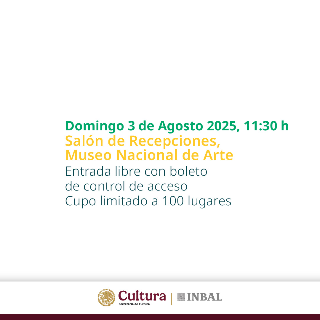 🎶 Este domingo 3 de agosto a las 11:30 h, disfruta del pianista Paulo Sánchez Jiménez en el MUNAL. Un recital con música de Bach, Beethoven, Chopin y más. Entrada libre.
#MúsicaINBAL #JóvenesIntérpretes #Piano #CDMXCultural #EntradaLibre