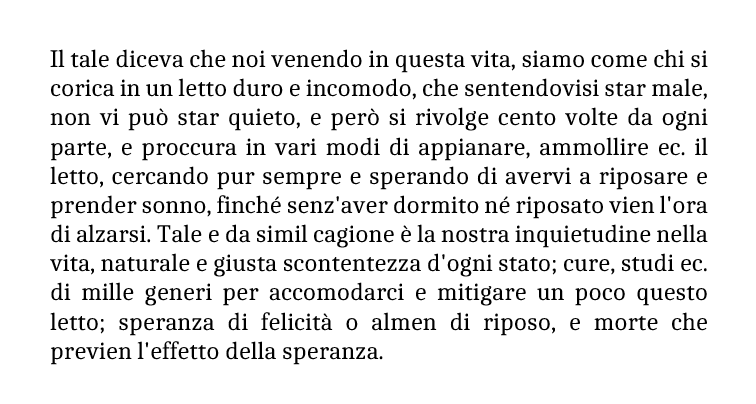 PhiloInconnu's tweet image. «...noi venendo in questa vita, siamo come chi si corica in un letto duro e incomodo...» [Giacomo Leopardi // Pensieri]
