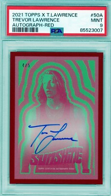 Cardfinder123's tweet image. 2021 Topps X TREVOR LAWRENCE - 'Watermelon' Red RC Rookie Auto #50-A #4/5 PSA 9 #ad #thehobby ebay.com/itm/2866558098…