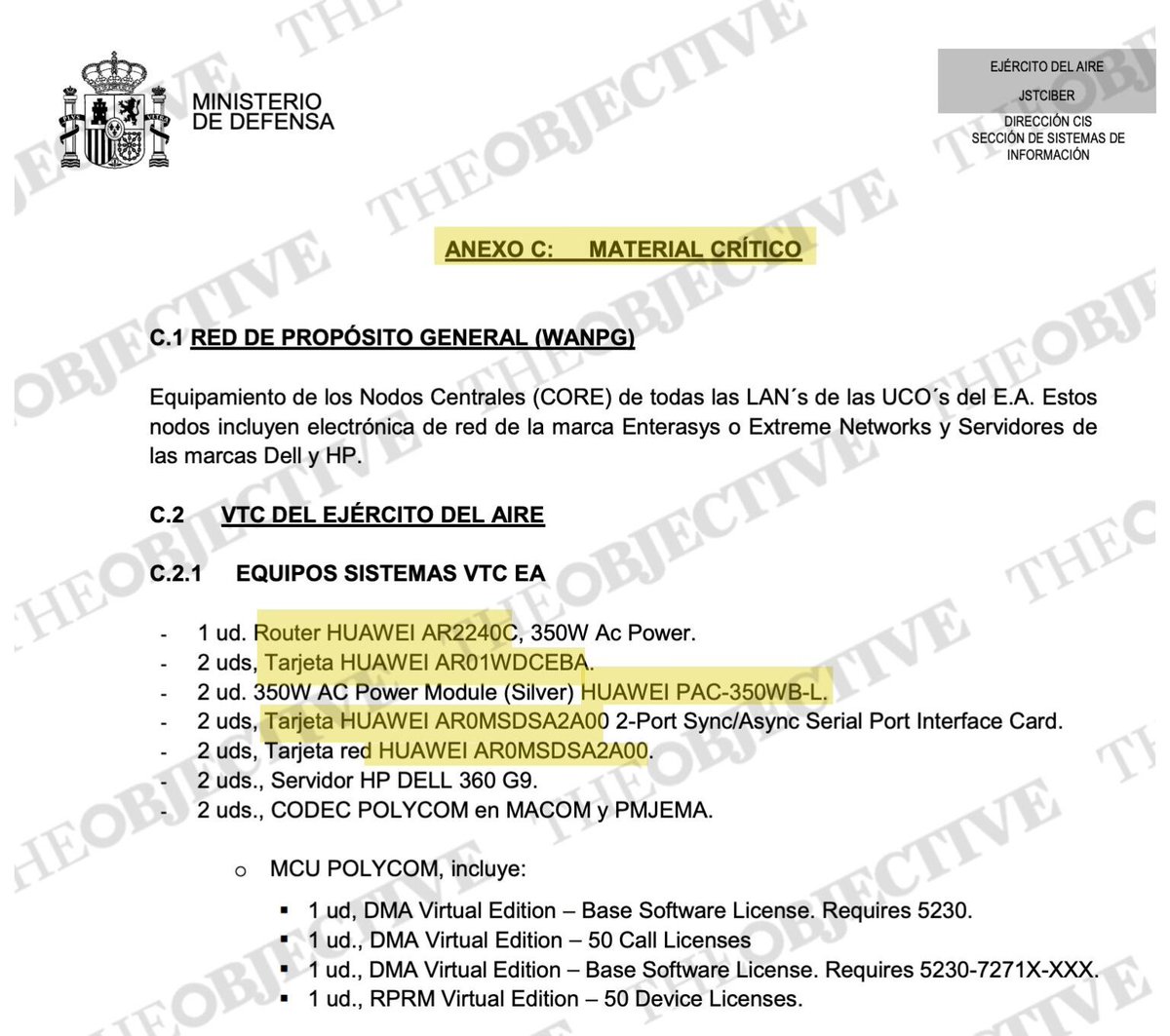 🔴 Primero se supo que los sistemas de almacenamiento de las escuchas eran de Huawei, luego que los datos de las pensiones y afiliaciones también

Ahora que el Ejército del Aire también usa dispositivos de Huawei en su red «crítica» de comunicaciones theobjective.com/espana/2025-07…