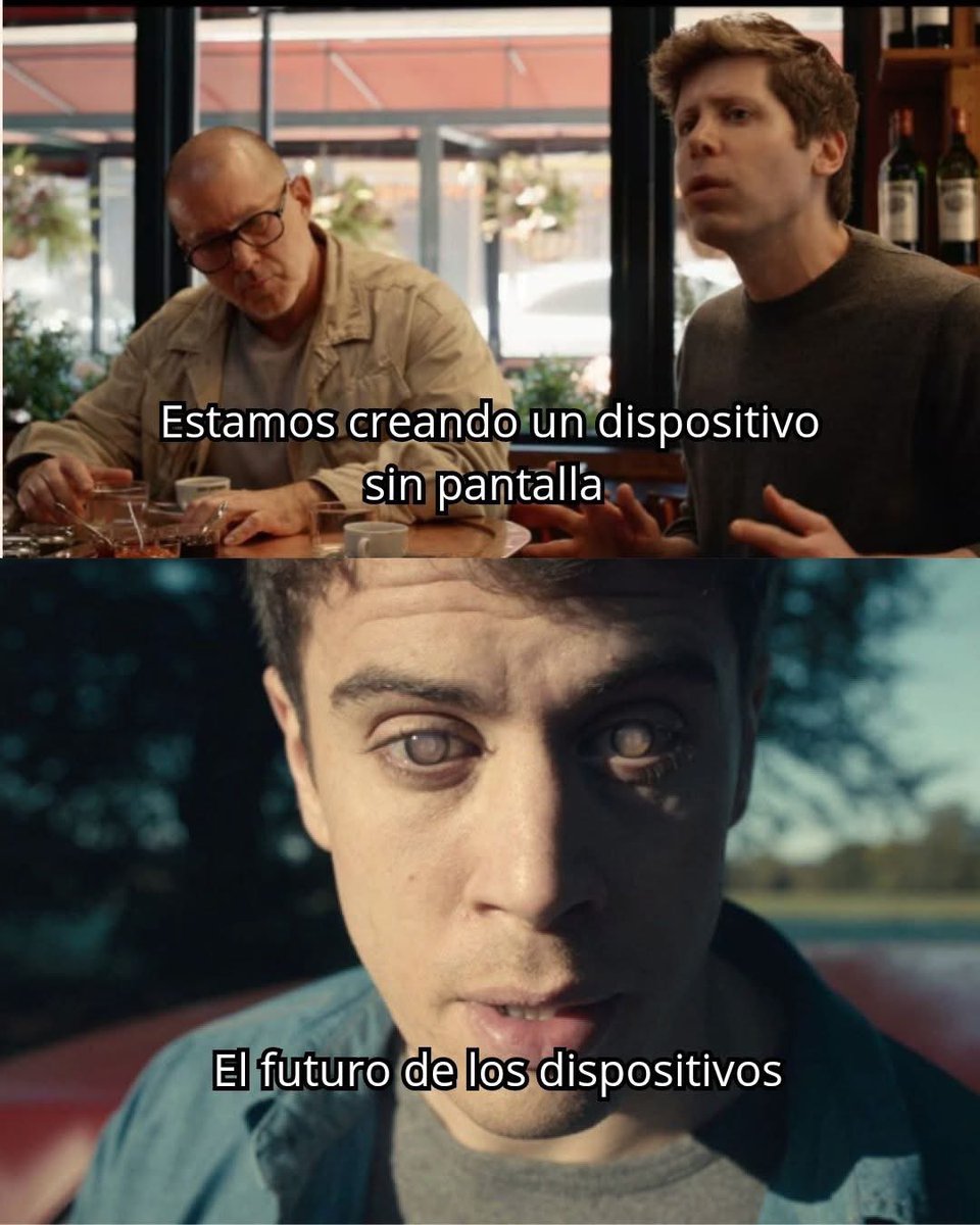 kimketing's tweet photo. Sam Altman, creador de ChatGPT, se unió con Jony Ive, diseñador del iPhone, para crear un nuevo dispositivo.  No tendrá pantalla. No será un celular, ni unas gafas, ni un reloj.

Un invento que promete cambiar la forma en que usamos la tecnología todos los días.

#tecnologia https://t.co/lLLGC9dFeC