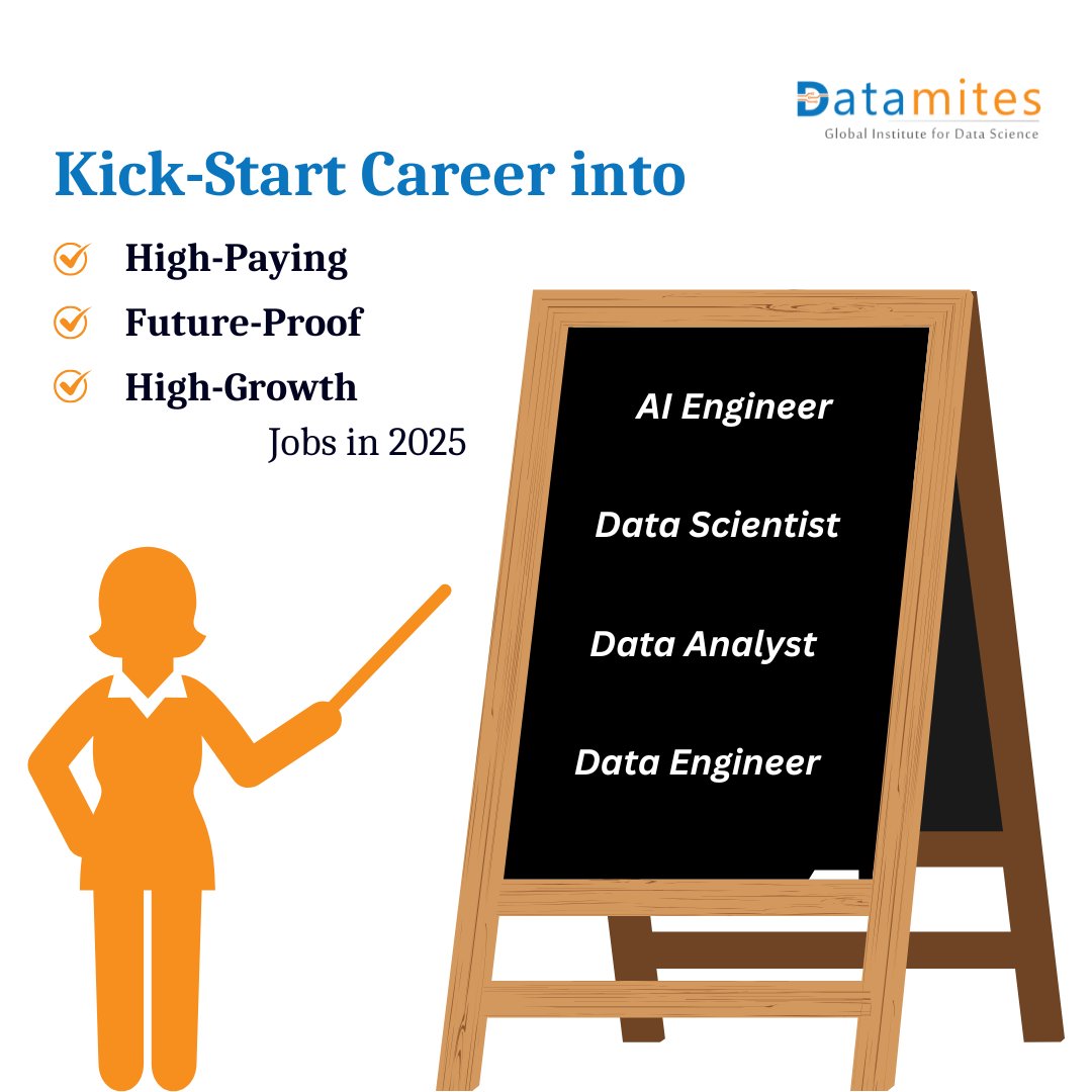 DataMites's tweet photo. Ready to future-proof your career?
The demand for skilled tech professionals is soaring, and the world of Data and AI is booming. These fields offer some of the most exciting and rewarding career opportunities today.

#CareerGoals #DataScience #AIJobs #DataCareer #Datamites https://t.co/0ItpxQwNcR
