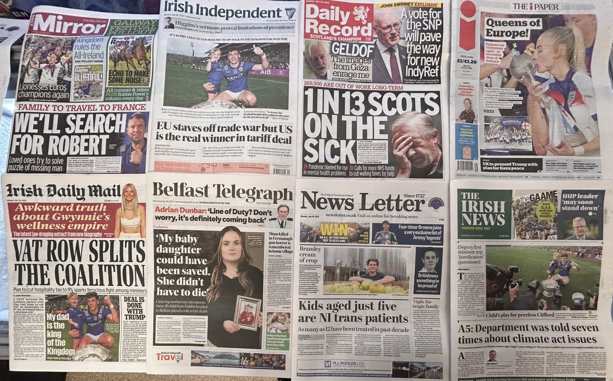 EDiamond136's tweet image. MONDAY 28-7-25 NEWSPAPER HEADLINES ….. #BuyANewspaper