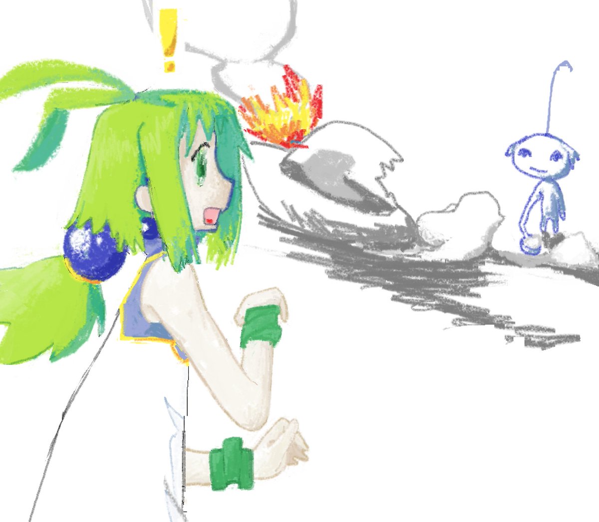 chotleoid's tweet image. marona meets gloopglop of the forest