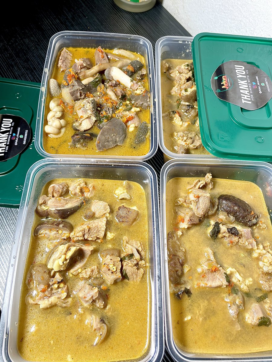 aadunolowosibi's tweet image. Good morning.💕
I look forward to taking your orders this week. You can always order ahead and give yourself something delicious to look forward to. 🤗💕
Our peppersoup is the absolute best in Ibadan. We deliver a bowl of premium enjoyment right to your doorstep.
📍 Ibadan