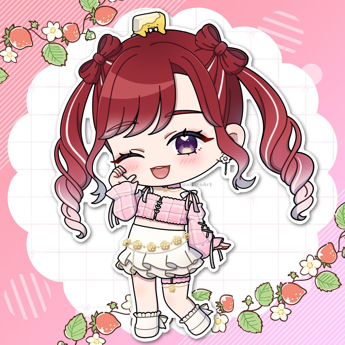 #さおと名画 #早乙女ベリー 
ベリーちゃんあまりにも可愛くて好みすぎて・・！
やっと描けた！可愛い～～！（リプに透過おきます）