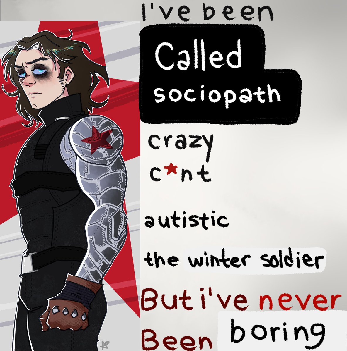 fracturelimit's tweet image. [ #buckybarnes #marvel #thunderbolts ]

i really liked this image so i drew it