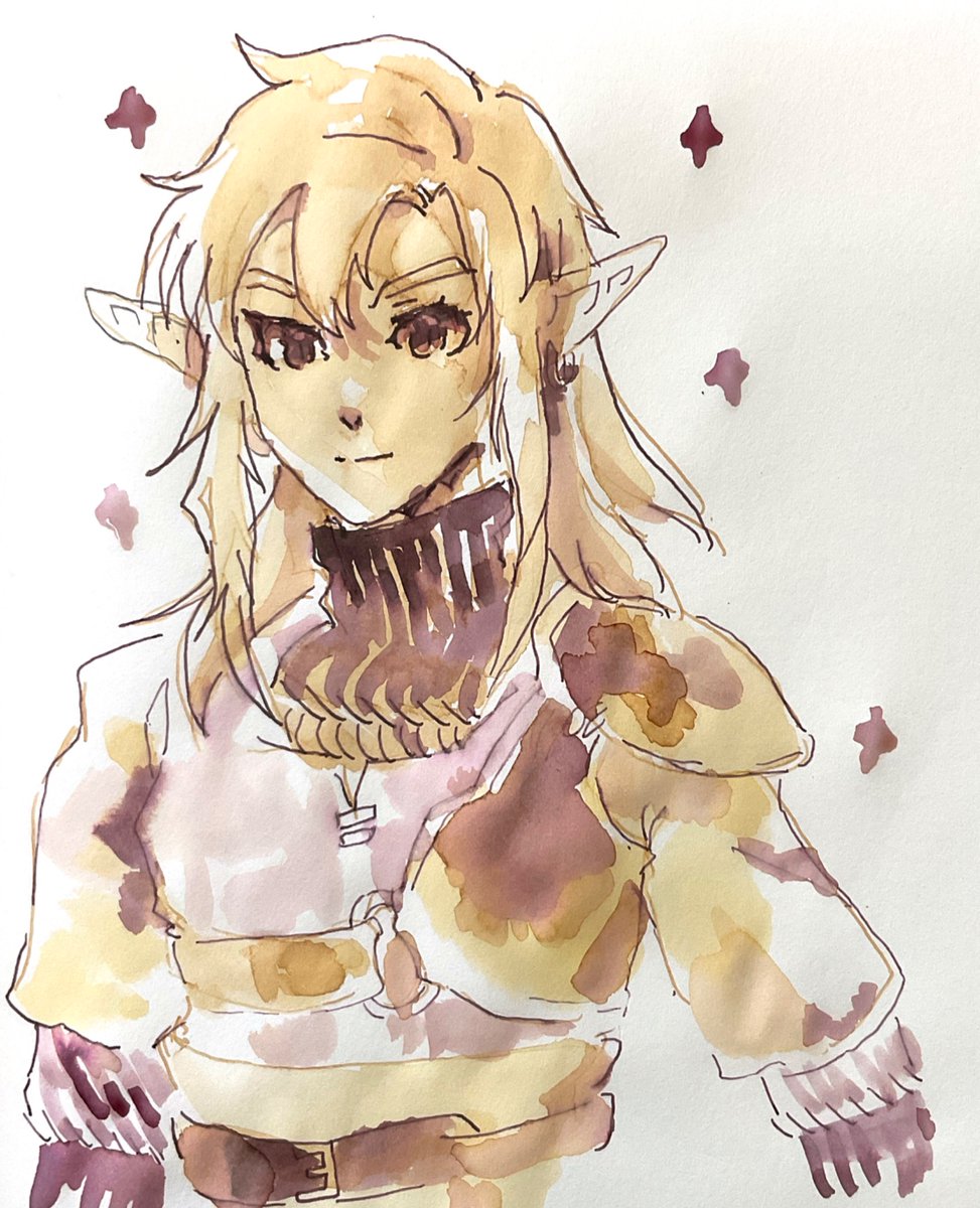 kiritampononnon's tweet image. 万年筆インクでらくがき髪下ろしリンリン