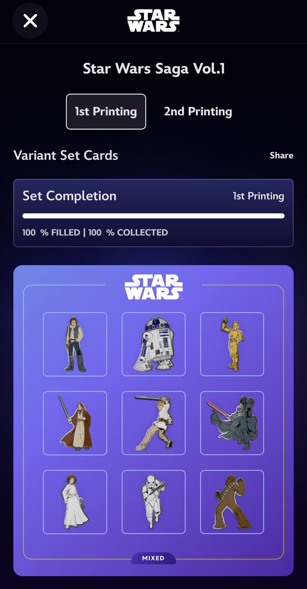 IgranoPhil's tweet photo. Holding a full set of @starwars Saga Vol.1 feels good. There won't be a lot of people that can claim to have one. 271 max to be more precise. 
@DisneyPinnacle https://t.co/dYTboUlsDa