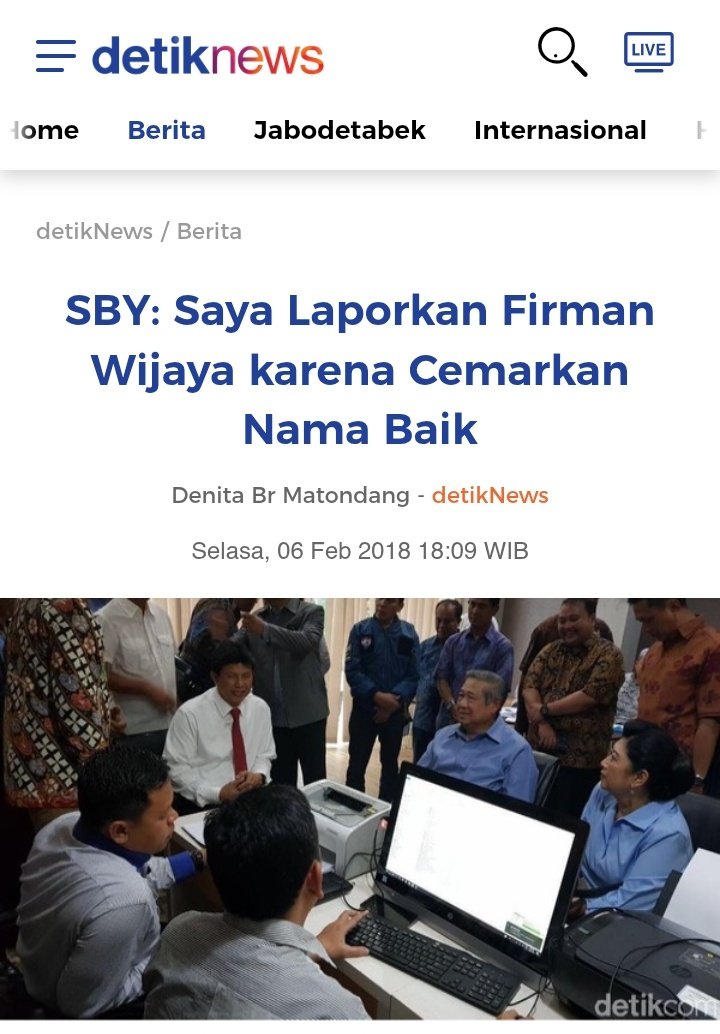 #99 (@partaisocmed) on Twitter photo Boong ah! Pak Jokowi melaporkan Roy Suryo dkk itu karena fitnah dan pencemaran nama baik, sama persis seperti yg pernah dilakukan oleh Pak SBY dulu. Mana komentarmu terhadap Pak SBY saat itu <a href="/Andiarief__/">andi arief</a>? Boong ah! Pak Jokowi melaporkan Roy Suryo dkk itu karena fitnah dan pencemaran nama baik, sama persis seperti yg pernah dilakukan oleh Pak SBY dulu. Mana komentarmu terhadap Pak SBY saat itu <a href="/Andiarief__/">andi arief</a>?