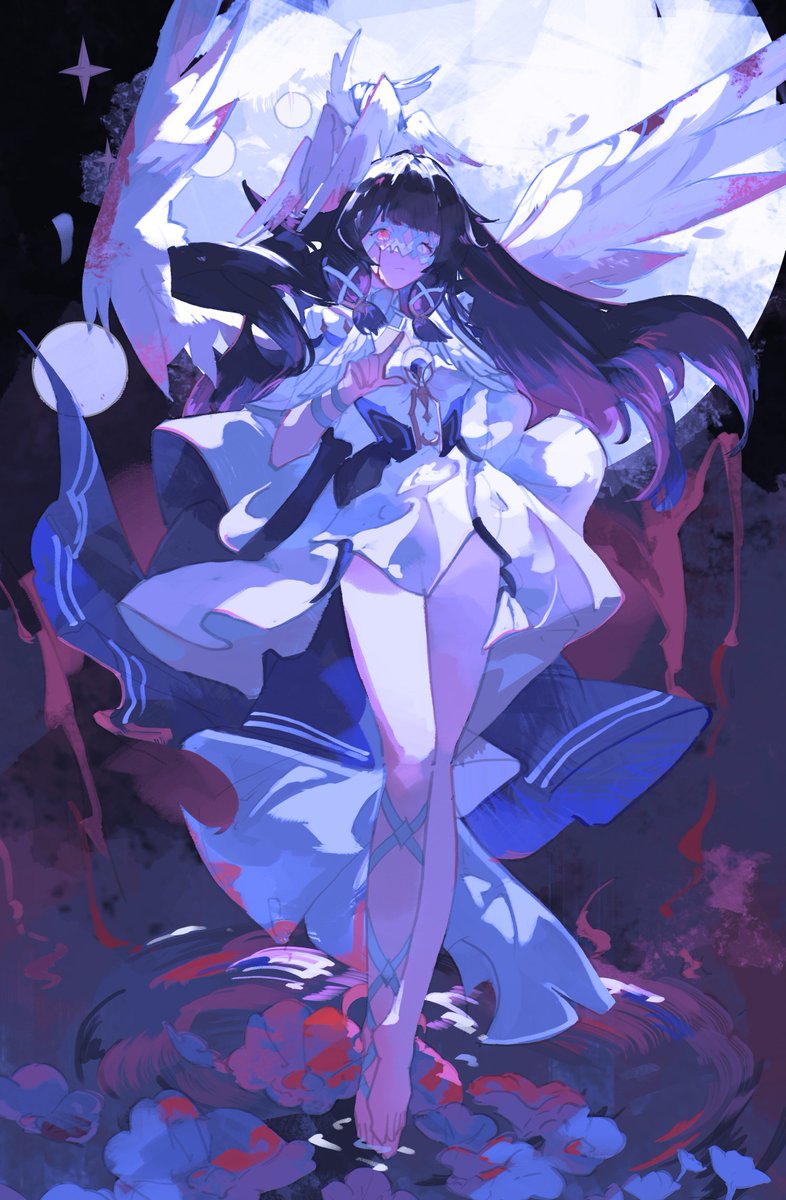 saturn_illus's tweet image. Moon&apos;s Fall
#GenshinImpact #Columbina