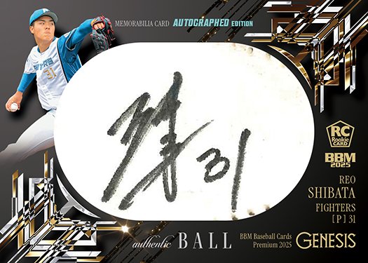 柴田獅子ルーキー 直筆サインカードREO SHIBATA 2025年ルーキー bbm