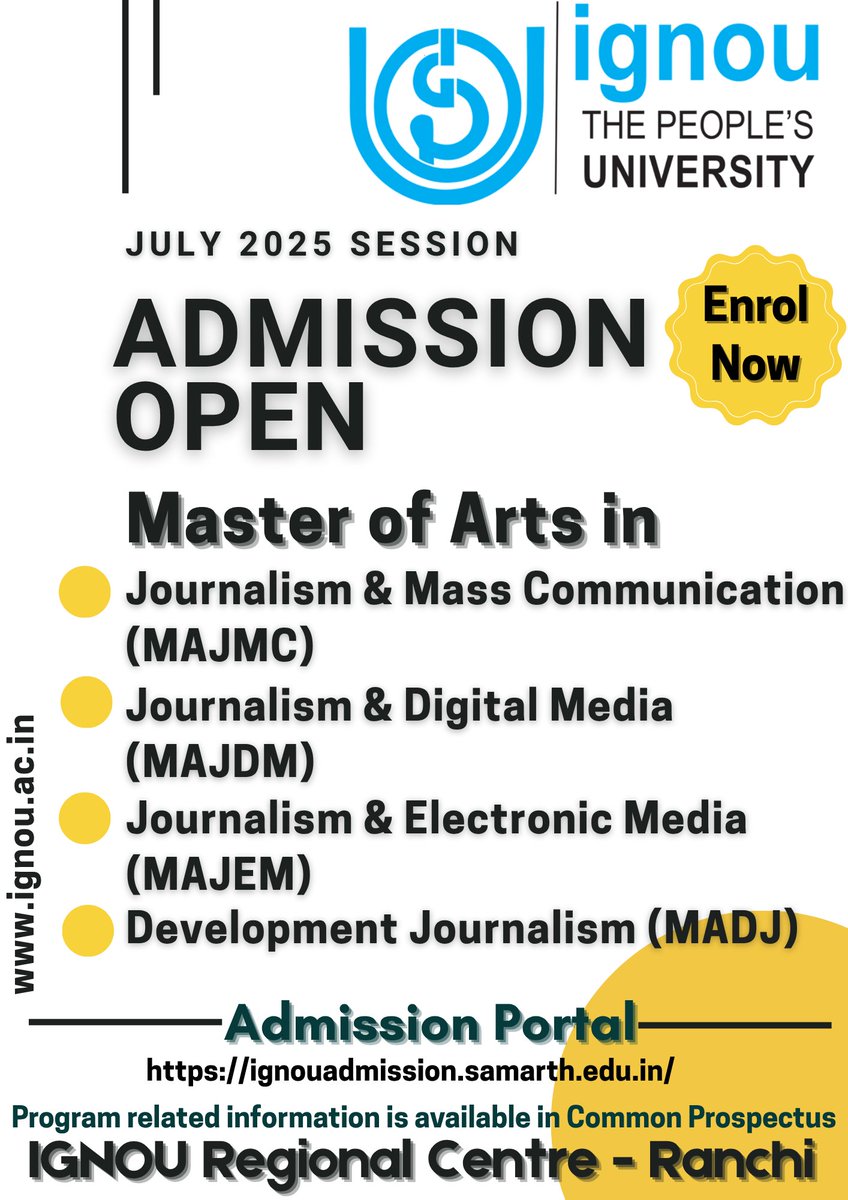 32rcranchi's tweet photo. #ignouadmissionjuly2025 https://t.co/EX02zEBLyn