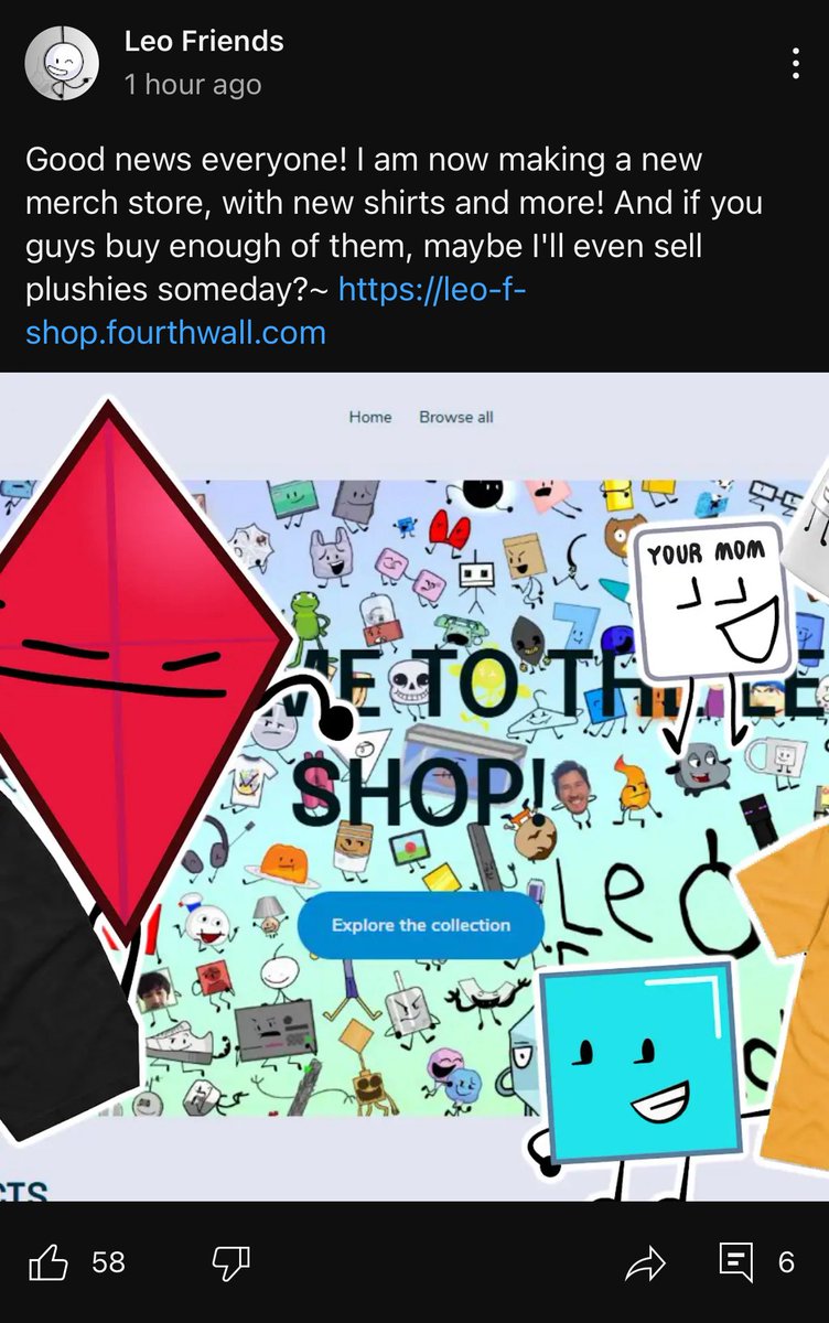OSCplush_news's tweet image. Leo Friends has opened a new store and has stated if fans buy enough they might sell plushies someday. Presumably with Fourthwall as that’s what the store is made with.