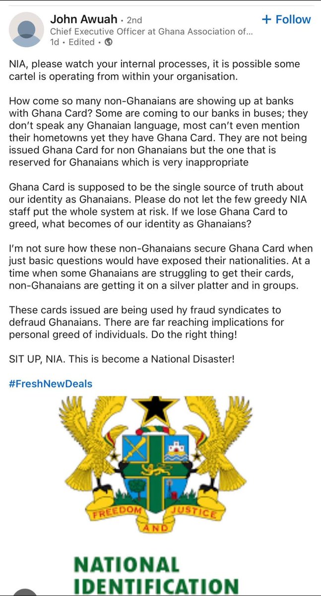 This is scary! 
<a href="/FelixKwakyeOfo1/">Felix Kwakye Ofosu</a> please pick it up.