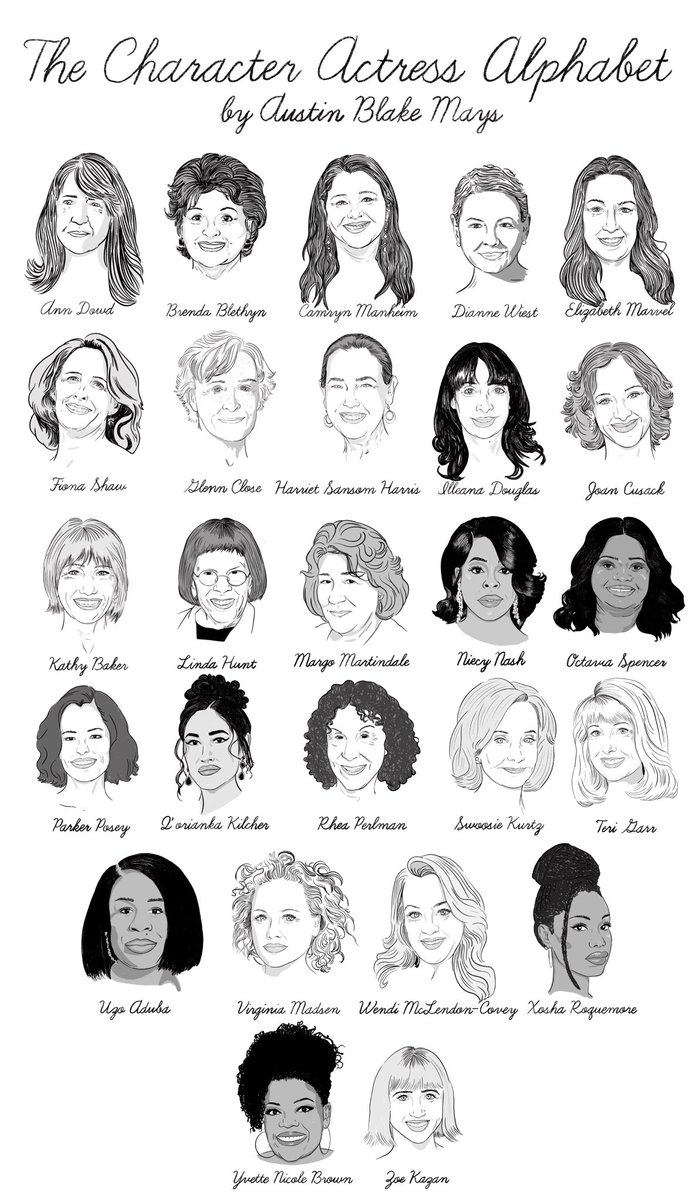 THE CHARACTER ACTRESS ALPHABET
illustrated by austin blake mays