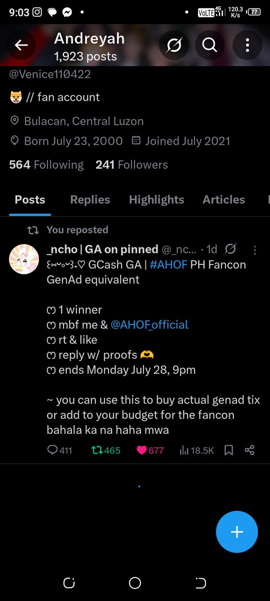 Andreyah is going to see AHOF tweet media