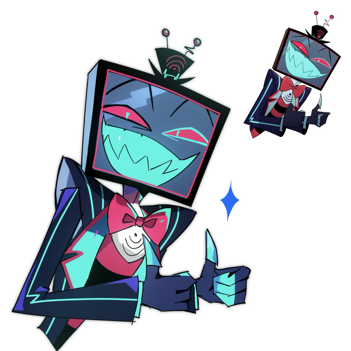 Oh he looks ABSOLUTELY ridiculous.

#HazbinHotelVox