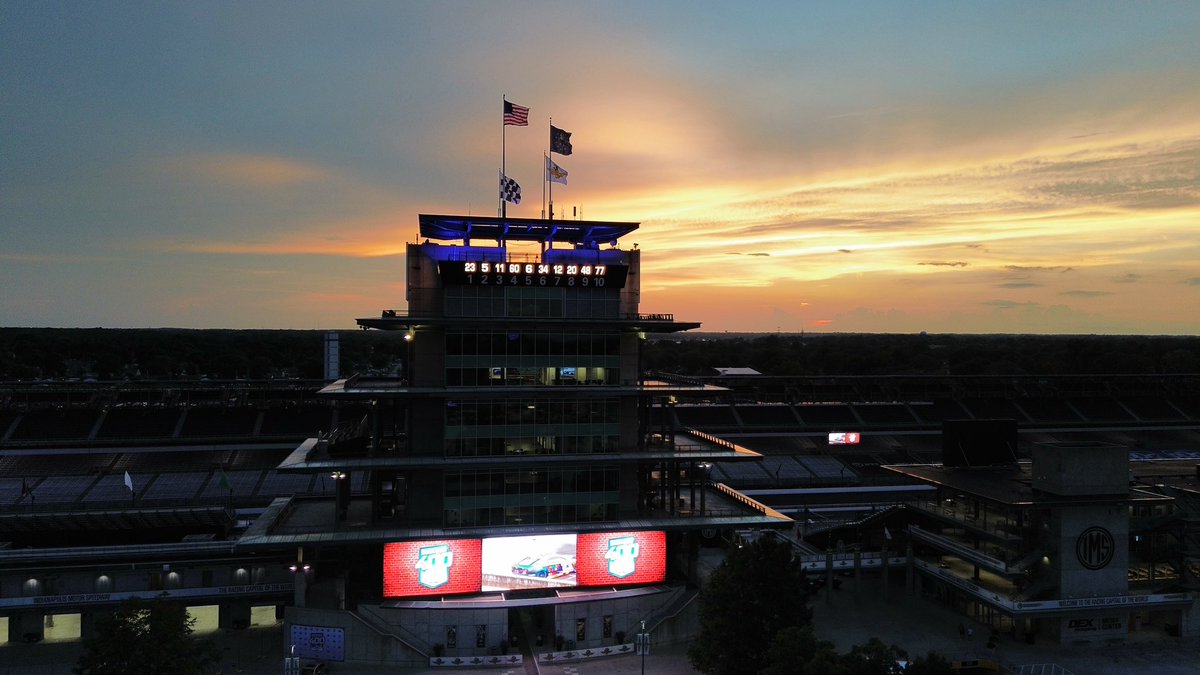 Setting the sun on another incredible day at the Racing Capital of the World.

#NASCAR | #Brickyard400