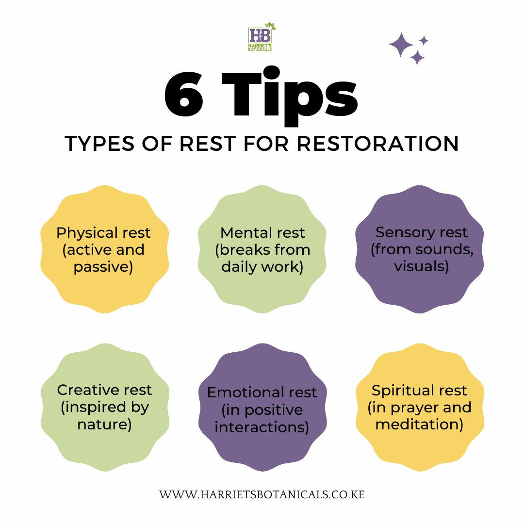 HarrietsBotani1's tweet image. Rest is essential to enable us to show up fully for things that matter in life. Here are some tips to help you find rest actively in your daily life.