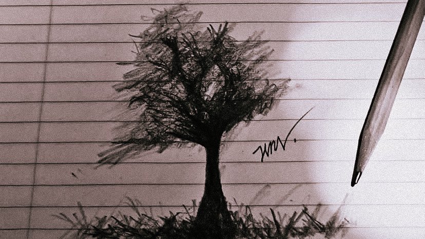 gcforminguk's tweet image. o hiper foco do jimin em desenhar árvores