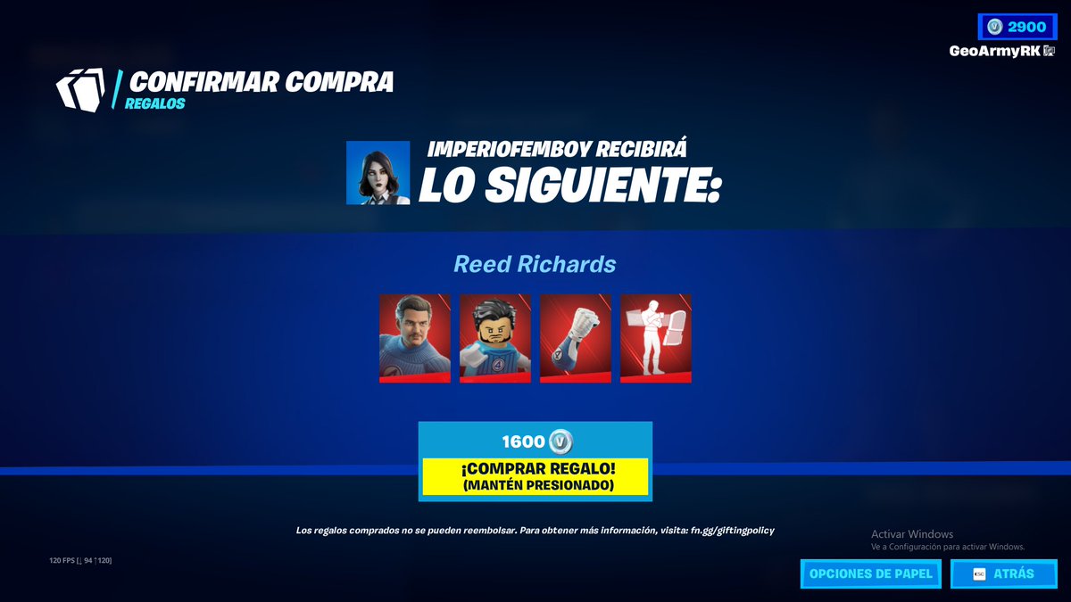 darlingeoR's tweet image. 🚨 ENTREGANDO SKINS 🚨
Voy a dar 20 skins de LOS 4 FANTÁSTICOS en Fortnite 🔥
Ya van 12/20 skins entregadas 🎁