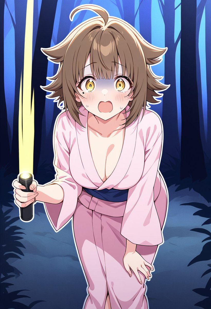 orenoa_asmr's tweet image. 肝試しをテーマに作ってみたら懐中電灯が光の剣みたいに⋯
#オズチャット
#オズチャアート