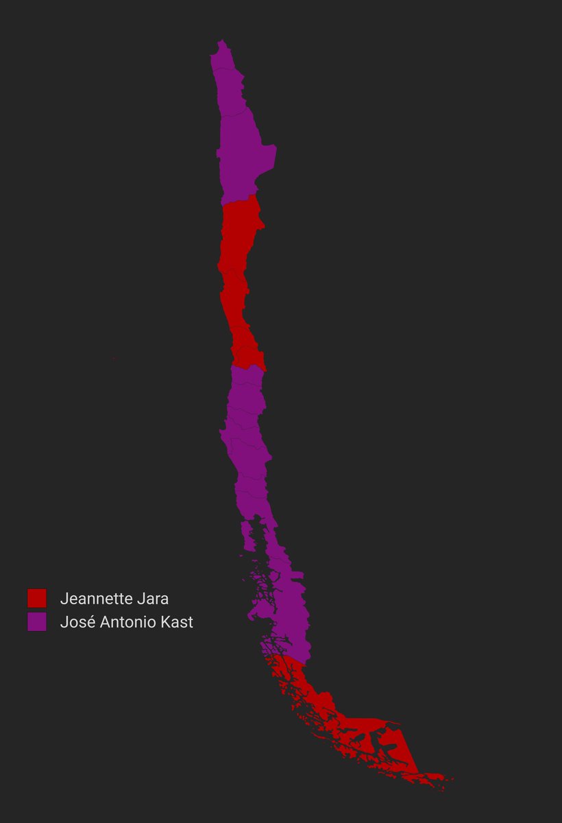 EncuestasChil10's tweet image. 🚨🔥 Según nuestra aliada encuesta Conversemos Chile, así se estaría pintando hoy el mapa de Chile:
🔴Jeannette Jara ganando en Atacama, Coquimbo, Valparaíso, RM y Magallanes.
🔵José Antonio Kast en las demás 11 regiones.
La ventaja importante de 🔵Kast en las regiones que…