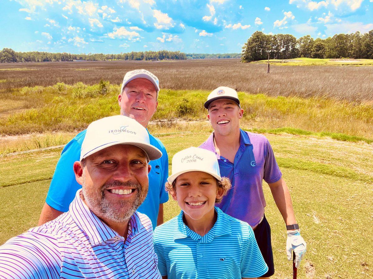 BrooksCoach's tweet image. Great day on the course before camp with the best QB Coach in the country @CoachGAMangus
The boys and I had a blast today!! Football season is here folks.