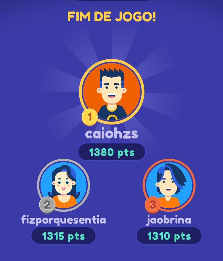 podlobers's tweet image. Chegamos ao final de mais uma edição do nosso #PODGAMES 🎮
E o vencedor do nosso STOP foi o @caiohzs. Entraremos em contato na DM para entregarmos o prêmio, obrigada a todos que jogaram com a gente! 🌟