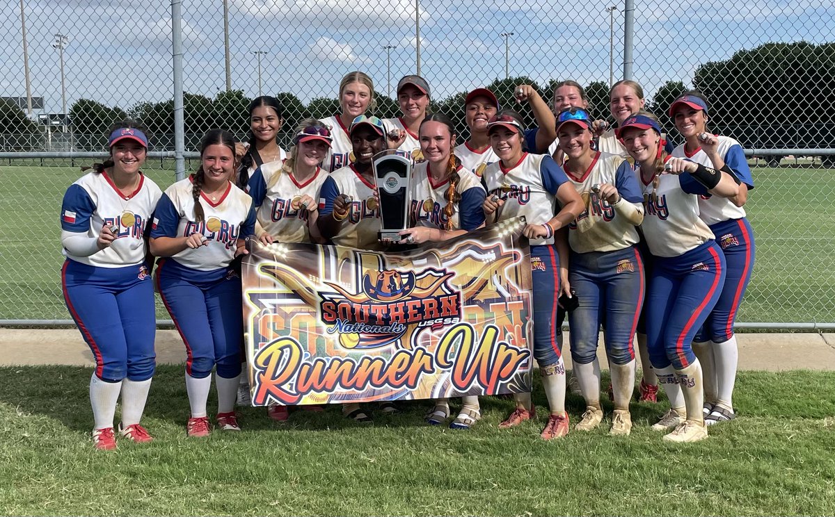 18u Texas Glory (RWB) is the 2025 18u USSSA Southern Nationals Championships Runner Up. tinyurl.com/yrh7whff

@usssafastpitch <a href="/EastonFastpitch/">Easton Fastpitch</a>  <a href="/RIPITSports/">RIP-IT</a>