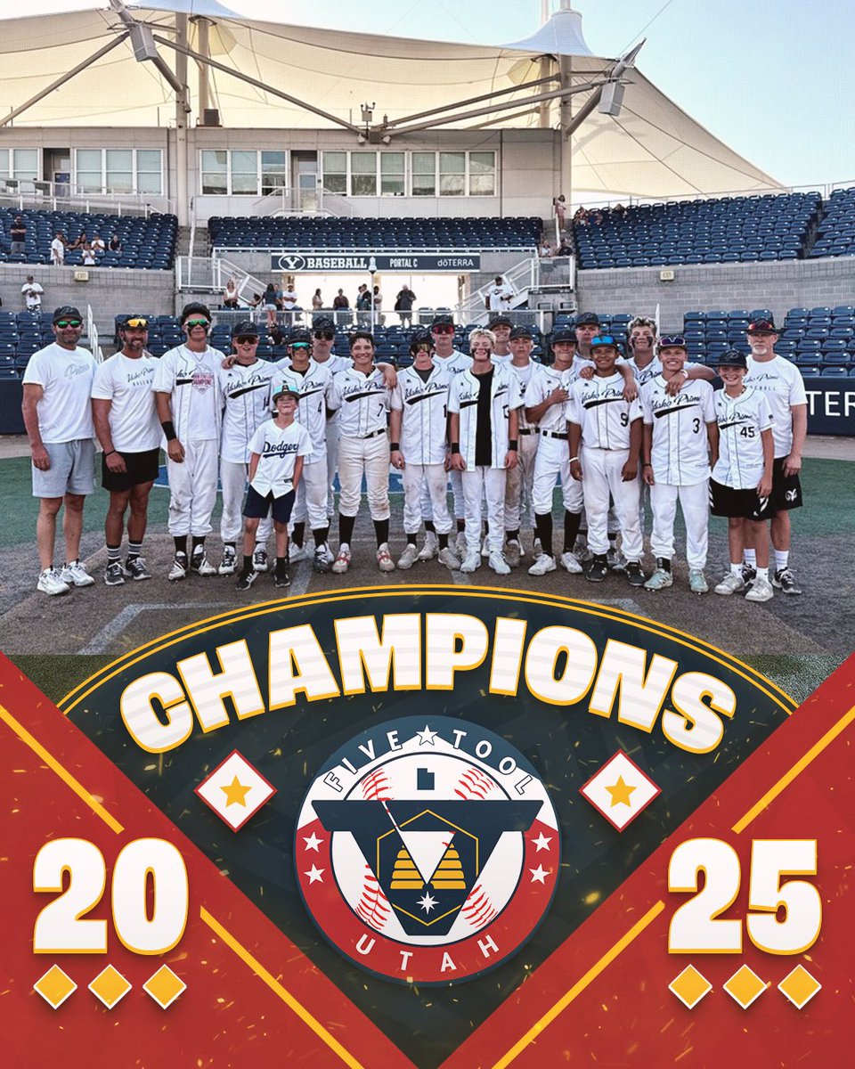 🏆CHAMPIONS🏆

Congrats to <a href="/IdahoPrimeClub/">Idaho Prime Baseball Club est. 2015</a> on being Co-Champions of the 18U Division of the <a href="/FiveTool/">Five Tool Baseball</a> Utah Salt Lake City World Series.

#WatchEm