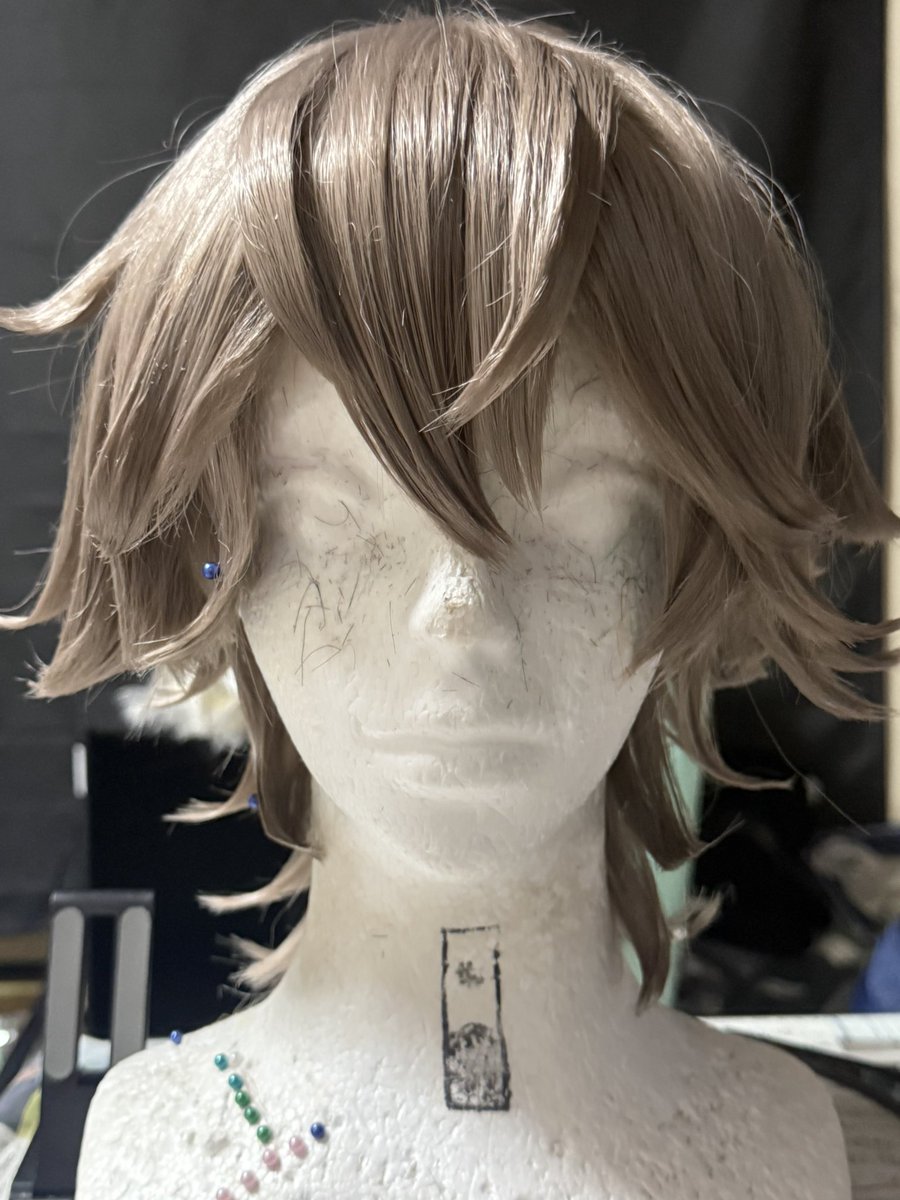 tukiyo__cos's tweet image. ちなみにえーいちのウィッグ完成した！！
あとはコスするだけ！！！☺️☺️