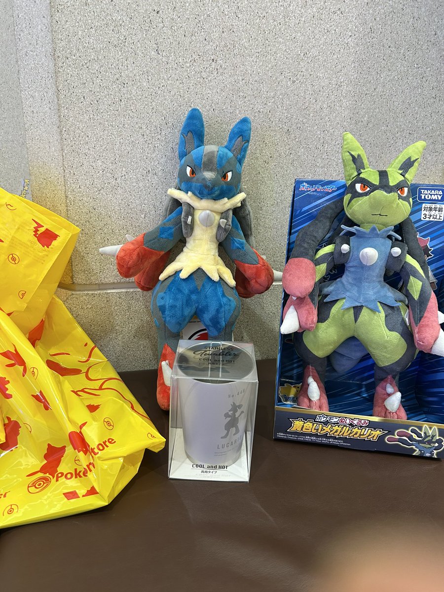 LucAaronsama's tweet image. ポケセンオーサカDXに初めて来た！10時の開店直後に行けました
新しいルカリオグッズ買えました😊